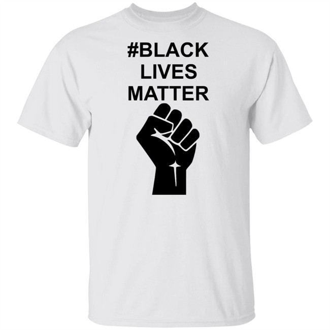 Black Lives Matter Shirt Black Lives Matter Raised Fist Shirt Statue of segregationist Dearborn Mayor Hubbard adorned in Black Lives Matter shirt before being removed