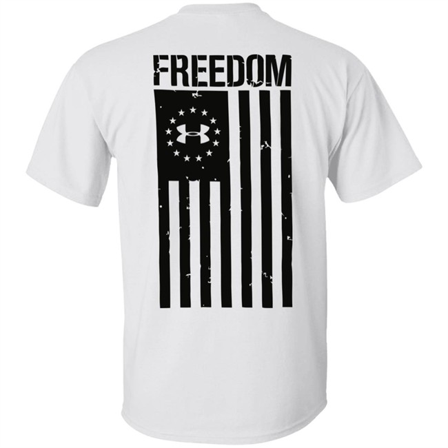 US NWT Under Armour Freedom Flag White Shirt NWT