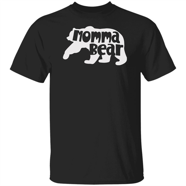 Women Mama Bear Shirt Graphic Tee Black Shirts